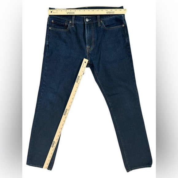 Men’s Abercrombie & Fitch Dark Wash‎ Skinny Jean 32X30 Buttonfly Zip Pockets - Picture 3 of 7